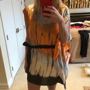 BCBG MaxAzria colorful silk mini dress